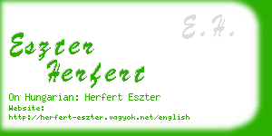 eszter herfert business card